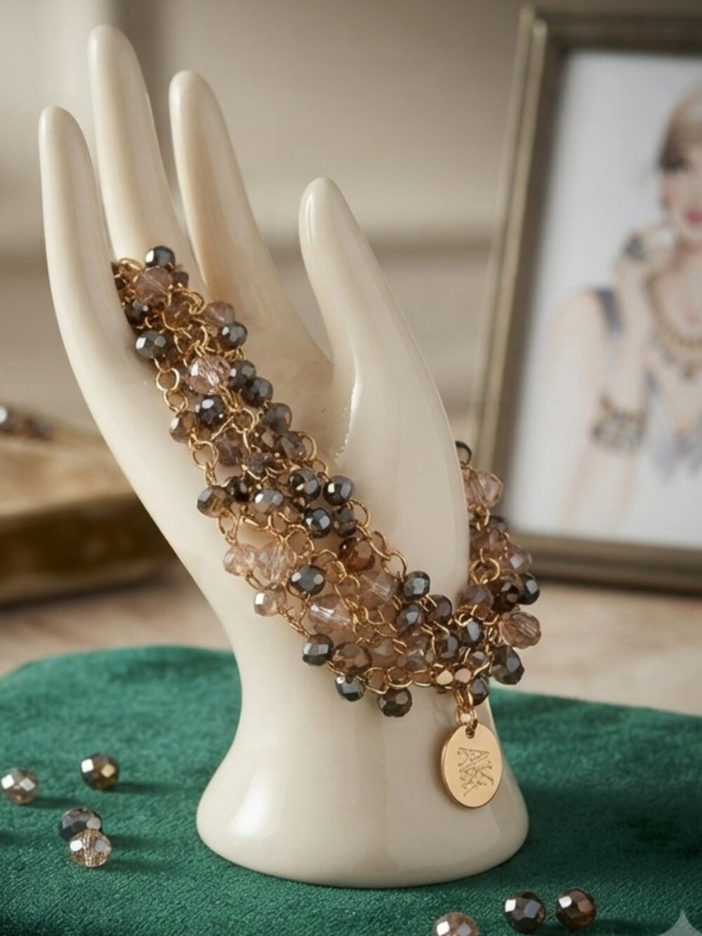 Ali Khan Glass multi color Beaded Bracelet
